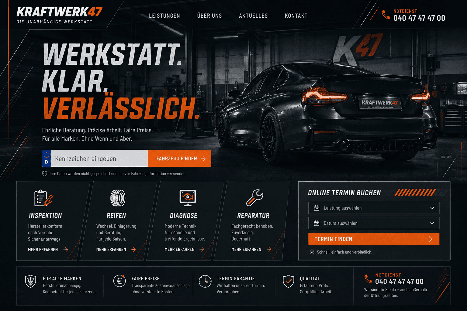 Designstudie: Werkstatt & Automotive