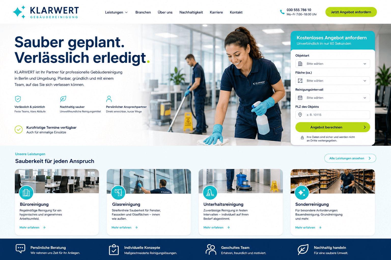 Designstudie: Gebäudereinigung