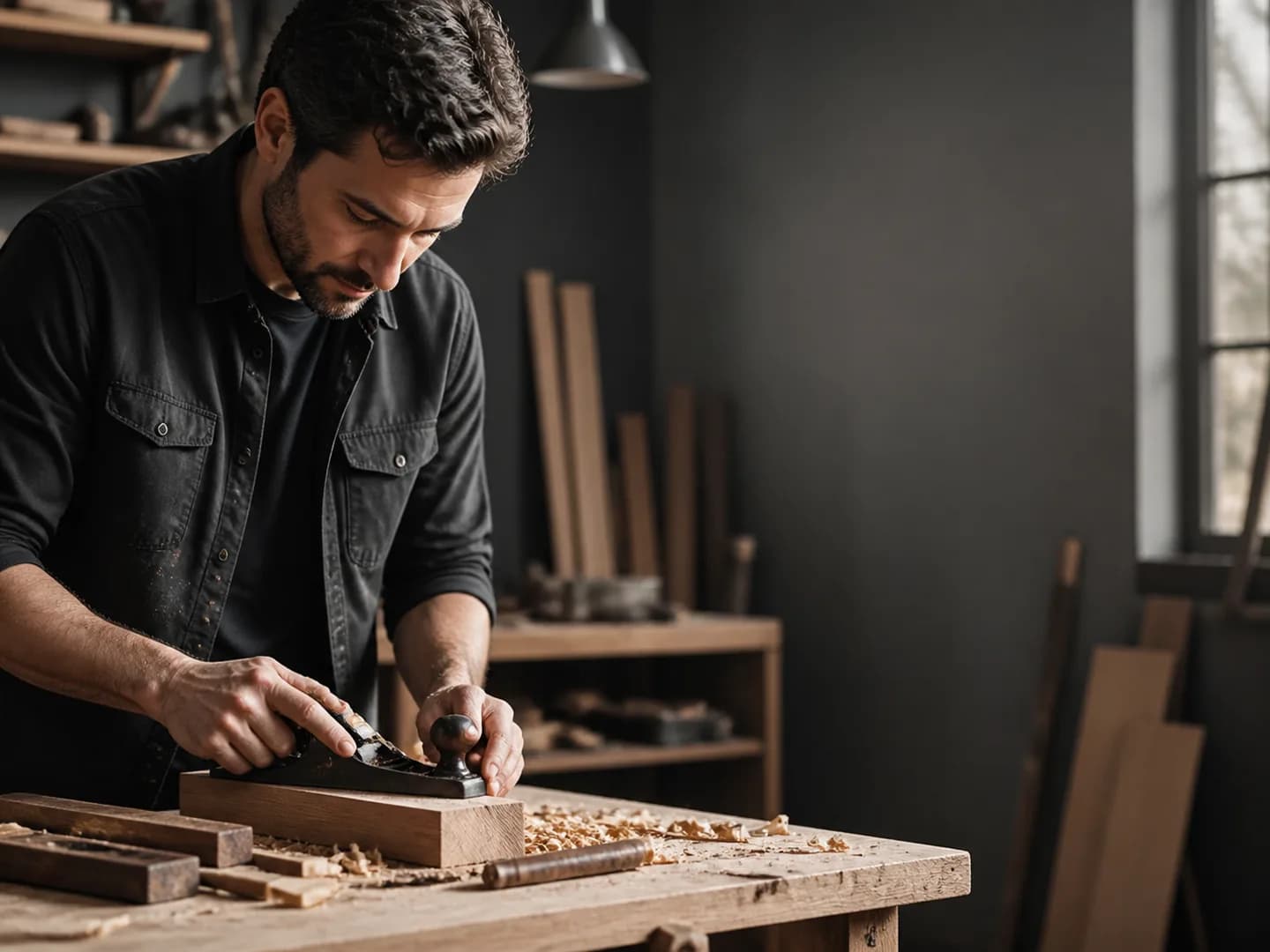 Illustrative Szene: Handwerk & Werkstatt